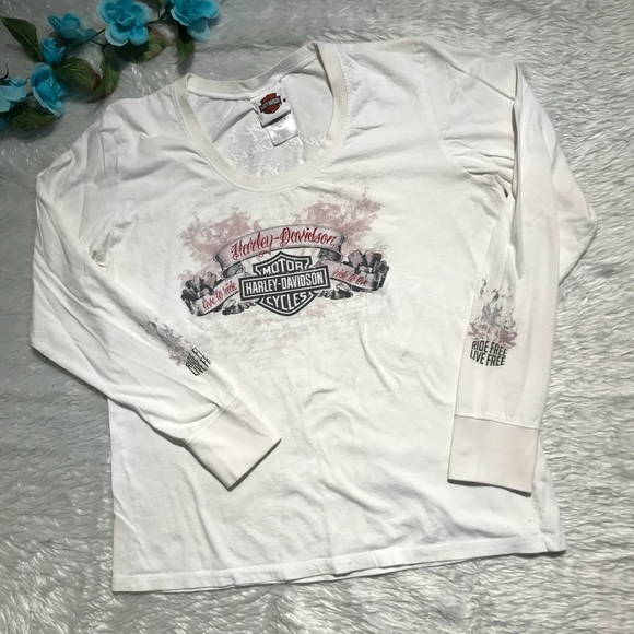 Harley Davidson Long Sleeve Graphic Tee - Picture 2 of 6